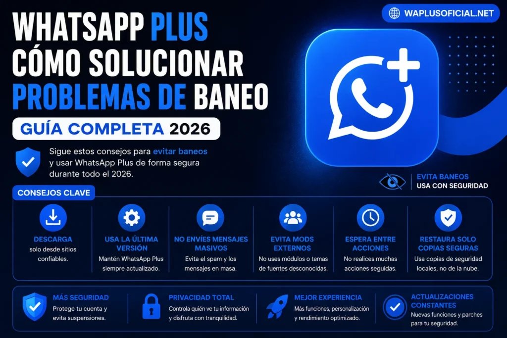 WhatsApp plus como Solucionar Problems De Baneo